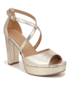 Naturalizer Melody Platform Sandals In Champagne Leather