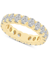Macy's Diamond Oval-cut Eternity Band (4 Ct. T.w.) In 14k Gold (also In Platinum) In Yellow Gold