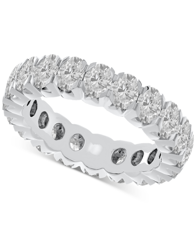 Macy's Diamond Oval-cut Eternity Band (4 Ct. T.w.) In 14k Gold (also In Platinum) In White Gold