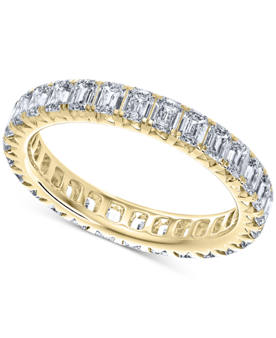 Macy's Diamond Emerald-cut Eternity Band (2 Ct. T.w.) In 14k Gold (also In Platinum) In Yellow Gold