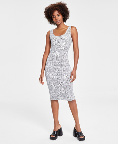 Bar Iii Women's Printed Scoop-neck Sleeveless Jersey Dress, Created For Macy's In Hannah Chth B