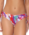 RAISINS JUNIORS' TROPICAL-PRINT SIDE-TIE BIKINI BOTTOMS