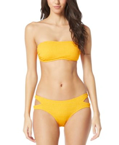 Vince Camuto Womens Bandeau Bikini Top Cutout Bikini Bottoms In Mango