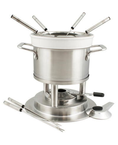 Swissmar Basel 11 Piece Stainless Steel Fondue Set