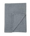 Melange Herringbone Cotton Blanket, King In Gray
