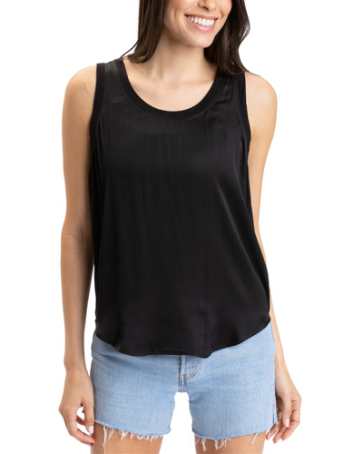 Threads 4 Thought Ethelinda Sateen Scoop Tank In Black