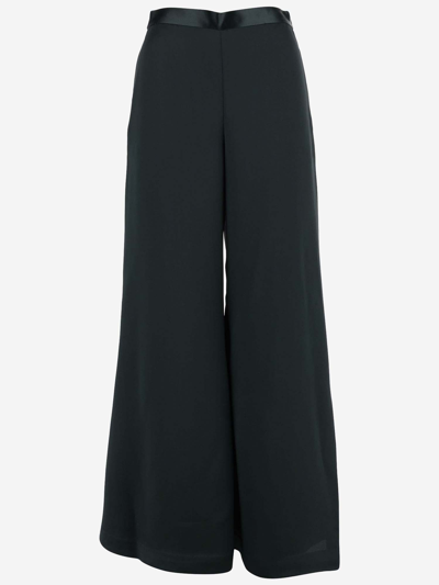 By Malene Birger Lucee Flared Pants In Synthetic Fabric In Sycamore