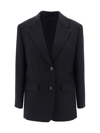 Prada Blazer Jacket In Nero