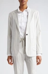 Eleventy Pinstripe Blazer In Ivory