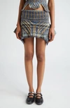PAOLINA RUSSO PAOLINA RUSSO WARRIOR SPACE DYE SWEATER MINISKIRT
