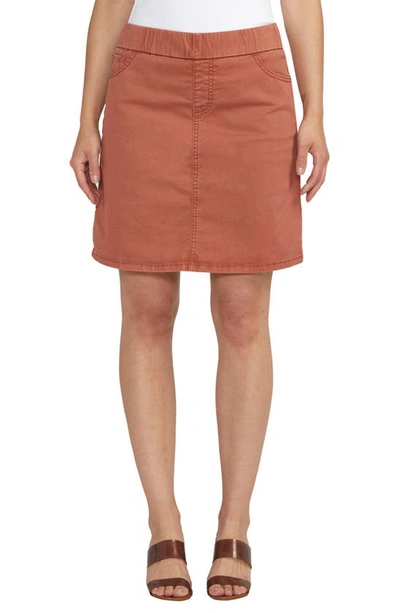 Jag Jeans On The Go Pull-on Denim Skort In Chutney