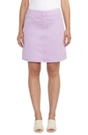 Jag Jeans On The Go Pull-on Denim Skort In Lavender