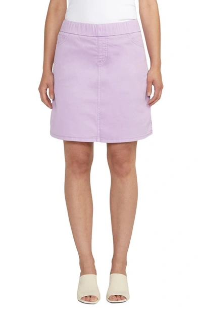 Jag Jeans On The Go Pull-on Denim Skort In Lavender