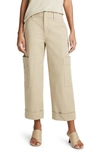 Vince Utility Relaxed Crop Pants In Sepia