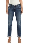 Silver Jeans Co. Women's Boyfriend Mid Rise Slim Leg Jeans In Indigo