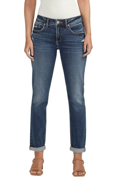 Silver Jeans Co. Slim Fit Boyfriend Jeans In Indigo