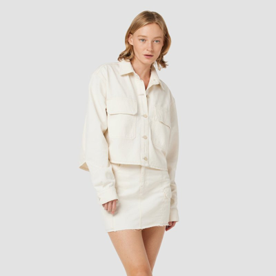 Hudson Cropped Oversized Shirt In White