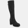 Journee Collection Women's Tru Comfort Foam Letice Wide Width Wide Calf Boots In Black