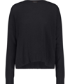 Minnie Rose Cashmere Sport Crewneck Sweater In Black