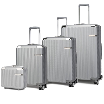 Mkf Collection By Mia K Tulum 4-piece Luggage Set In Grey
