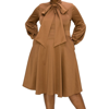 Livd Plus Size Bekah Flare Pocket Dress In Brown