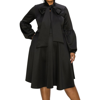 Livd Plus Size Bekah Flare Pocket Dress In Black