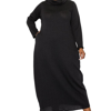 Livd Plus Size Lana Cowl Turtle Neck Pocket Sweater Dress In Black