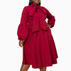 Livd Plus Size Bekah Flare Pocket Dress In Red