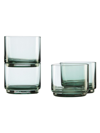 Lenox Tuscany Classics Stackable Short Glasses, Set Of 4 In Green