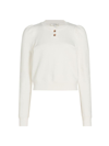 Frame Henley Sweatshirt In White