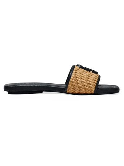 Marc Jacobs Raffia-strap Flat Sandals In Natural