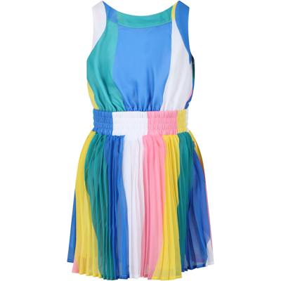 Billieblush Kids' Multicolor Dress For Girl With Multicolor Stripes