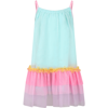 Billieblush Multicolor Dress For Girl With Ruffles And Flounces In Multicolor