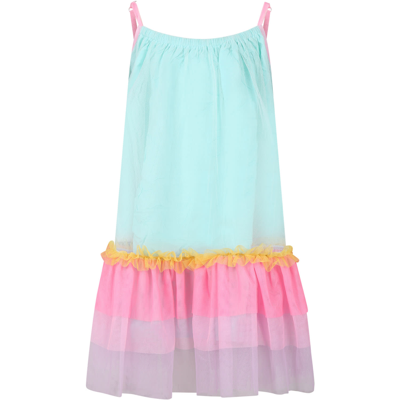 Billieblush Kids' Multicolor Dress For Girl With Ruffles And Flounces