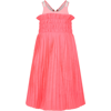 Billieblush Fuchsia Dress For Girl With Logo In Fuchsia