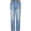 BILLIEBLUSH DENIM JEANS FOR GIRL WITH ALL-OVER EMBROIDERY