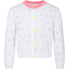 BILLIEBLUSH WHITE CARDIGAN FOR GIRL WITH HEARTS