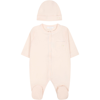 CHLOÉ PINK SET FOR BABY GIRL WITH LOGO