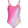 Chloé Multicolor One-piece Swimsuit For Girl In Multicolor