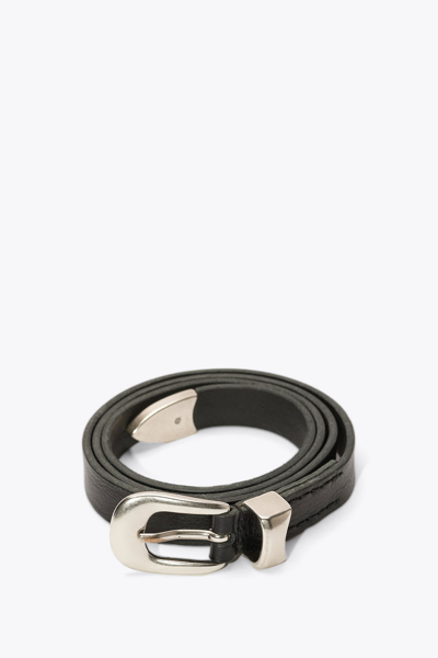 Our Legacy 2 Cm Belt Black Leather Belt - 2 Cm Belt In Nero