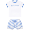 GIVENCHY LIGHT BLUE BABY SET WITH LOGO