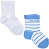 GIVENCHY LIGHT BLUE SOCKS SET FOR BABY BOY WITH LOGO