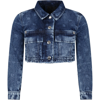 GIVENCHY DENIM JACKET FOR GIRL WITH 4G MOTIF