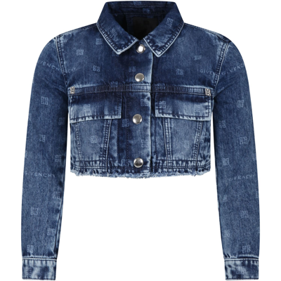 Givenchy Kids' Denim Jacket For Girl With 4g Motif