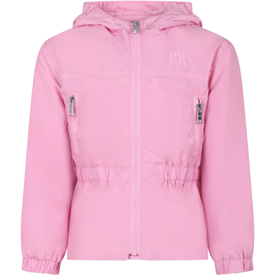 Givenchy Kids' Pink Windbreaker For Girl