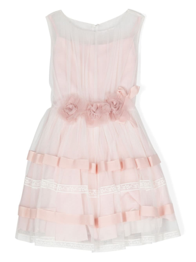 Amaya Arzuaga Kids' Elegant Sleeveless Dress In Pink