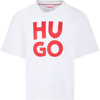 HUGO BOSS WHITE T-SHIRT FOR BOY WITH LOGO