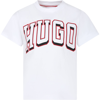 HUGO BOSS WHITE T-SHIRT FOR BOY WITH LOGO