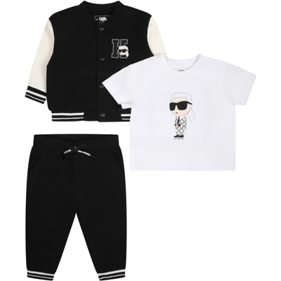 Karl Lagerfeld Multicolor Set For Baby Boy With Logo
