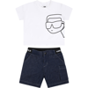 KARL LAGERFELD MULTICOLOR SET FOR BABY BOY WITH LOGO